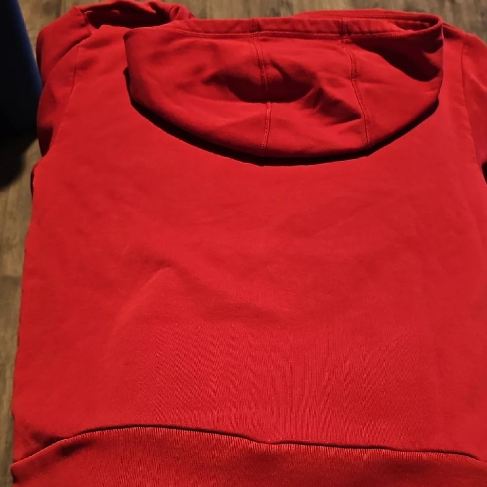 Adidas Sweatshirt Hoodie Red Apparel White Black Size 14/16 Activewear Athletic